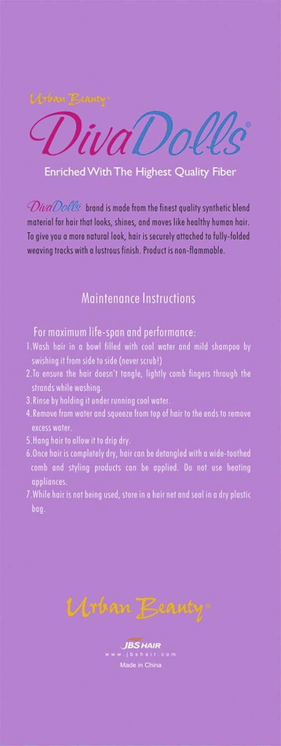 SYNTHETIC DRAW STRING DIVA DOLLS DD335 TORY COLOR #2