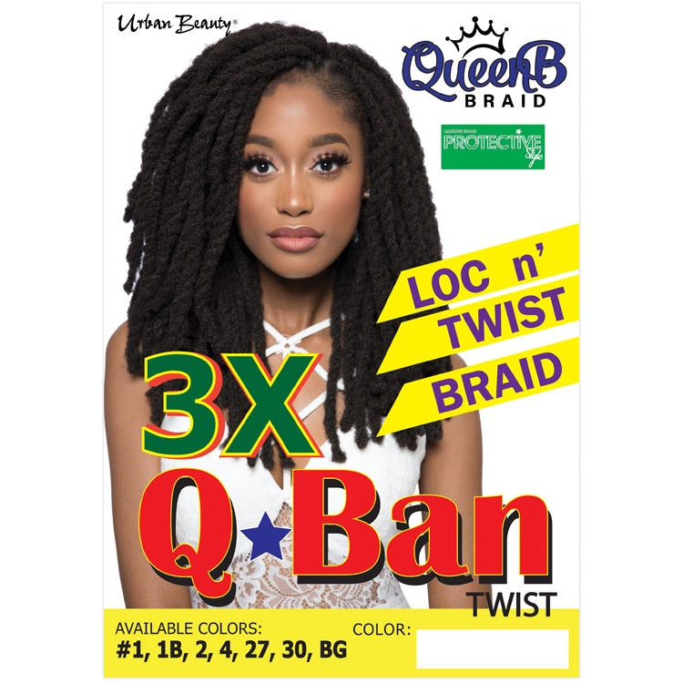 Synthetic Queen B 3X Q-Ban Twist Color #1B